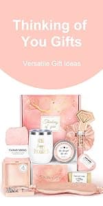 Birthday Gifts for Women, Sending Sunshine Christmas Gifts, Get Well Soon Gifts Basket Care Package Unique Spa Gifts Box with Wine Glasses for Thinking of You Her Sister Best Friend