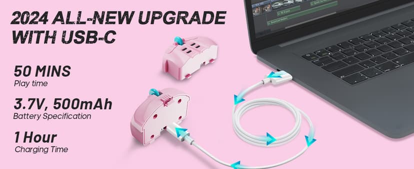 RC Cars, Pink Remote Control Car for Girls, 2.4 GHZ Double Sided RC Stunt Car 360° Rotating Remote Control Crawler with Headlights Car Toys for 6 7 8 9 10 11 12 Girls Birthday Gift Grandkids