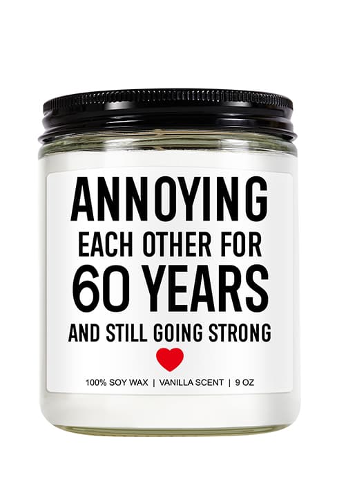 Funny 50 Years Candle, 50th Anniversary, Gifts for Couple, Parents - 50th Wedding Anniversary Decorations, 50 Year Golden Anniversary, Gifts for Husband, Wife, Friends - 9 oz