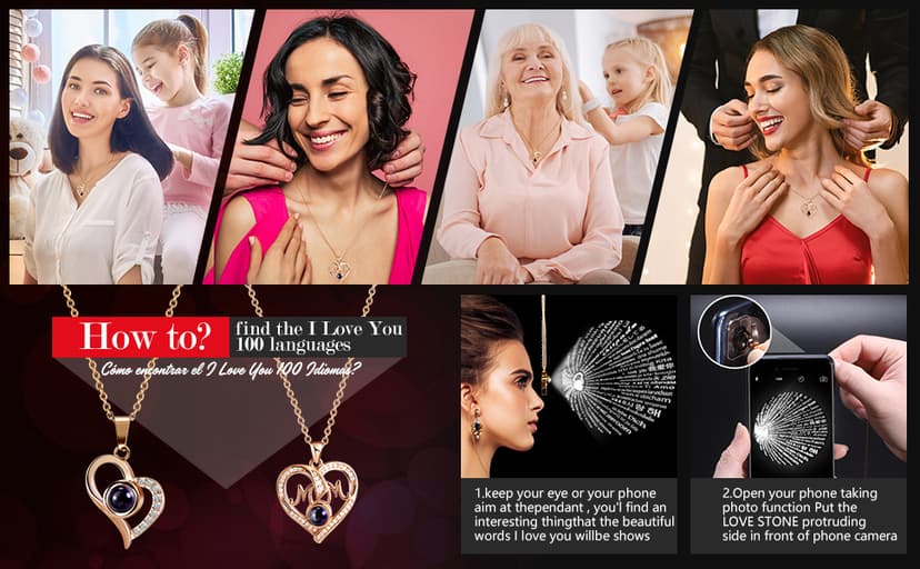 ADDWel Preserved Rose Gifts for Her, Forever Real Flowers with Sterling Silver Necklace for Wife Girlfriend Mom on Birthday Anniversary