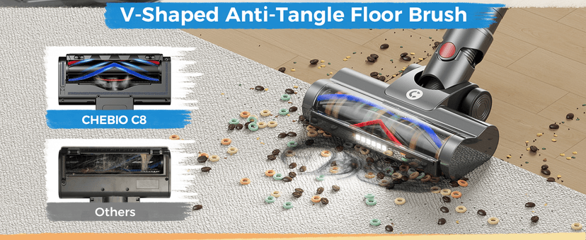 Cordless Vacuum Cleaner, 500W/45Kpa Vacuum Cleaners for Home with LED Display, 8 in 1 Lightweight Stick Vacuum with 60Min Runtime, Anti-tangle, Wall Mount Charging for HardFloor/Carpet/Pet Hair