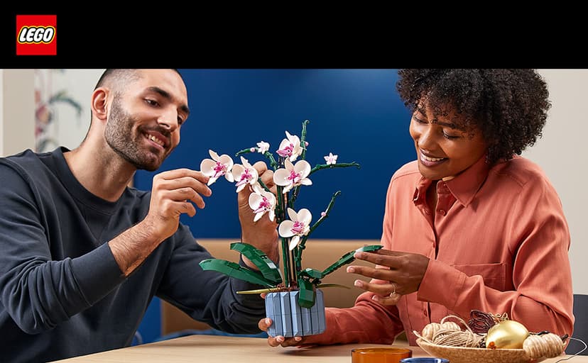 LEGO Botanicals Orchid - Artificial, Fake Indoor Flowers Building Set for Home, Kitchen, Desk Decoration, Adults Ages 18+ - Gift for Birthdays - 10311