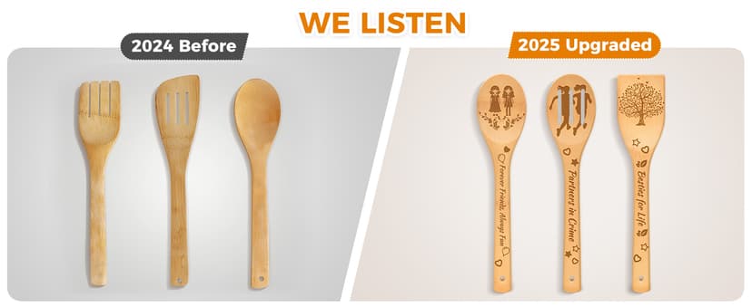 Recipe for a Best Friend Gift Set, Bamboo Cutting Board with Engraved Utensils, Unique Kitchen Gifts for Women, Bestie Gifts for Birthday, Christmas, Housewarming, Graduation, Long Distance Friendship