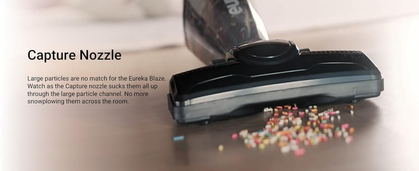 Eureka Blaze Stick Vacuum Cleaner, Powerful Suction 3-in-1 Small Handheld Vac with Filter for Hard Floor Lightweight Upright Home Pet Hair, Dark Black