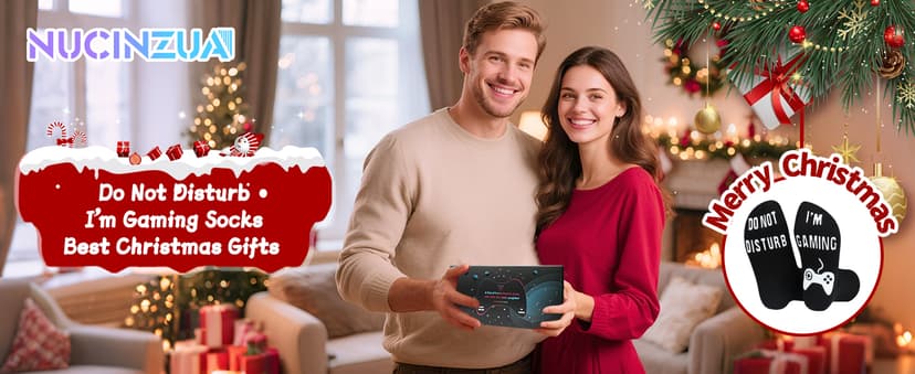 Nucinzua Do Not Disturb I'm Gaming Socks,Funny Sock Gifts for Men TeenBoys Husband Dad Women,Christmas Stocking Stuffers Gift