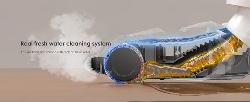 Tineco iFLOOR 5 Steam Wet Dry Vacuum All-in-one, Steam Mop Hardwood Floor Cleaner Great for Sticky Messes, 248℉ High-Temp Steam, Self-Cleaning with steam