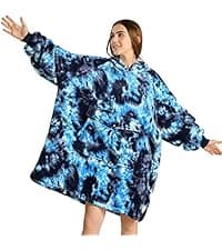 Krifey Wearable Blanket Hoodie, Oversized Sherpa Hooded as Birthday Gifts Christmas Gifts for Mom Women Girlfriend Men, Cozy Sweatshirt with Giant Pocket