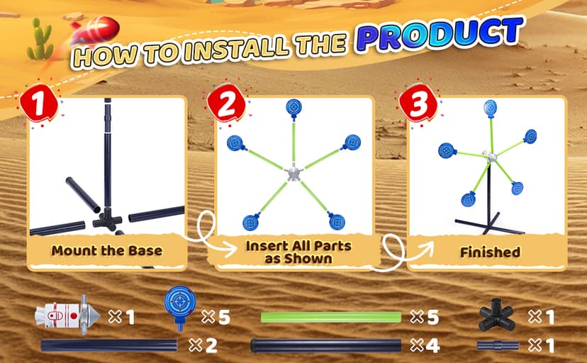 2-Player Shooting Game Toy,Foam Dart Toy Gun with Auto Reset Rotating Shooting Target,Ideal Gift for Kids Ages 4, 5, 6, 7, 8,9,10+