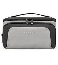 BAGSMART Toiletry Bag for Men, Travel Toiletry Organizer Dopp Kit Water-resistant Shaving Bag for Toiletries Accessories, Door Room Essentials, Black-medium