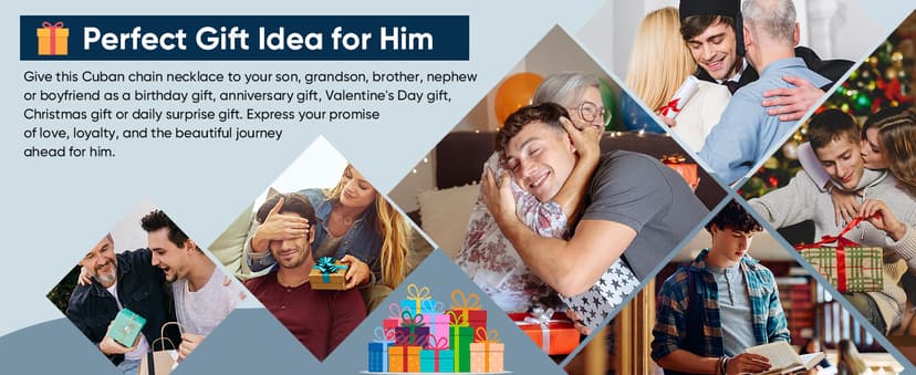 MEALGUET Stocking Stuffers 2025 Idea for Teen Boys Brother Son Grandson Love You Forever Engraved Stainless Steel Cuban Link Chain Necklace for Men Curb Chains Necklaces Jewelry Gift with Card