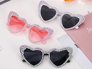 Etercycle Heart Sunglasses, Bride to Be Gifts Bachelorette Party Bride Sunglasses, Cute Glasses for Women Bachelorette Party