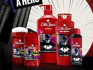 Old Spice Aluminum Free Deodorant for Men, 24/7 Freshness & Lasting Scent, Long Lasting Odor Protection, Smell Like a Hero, Batman, Black Cherry and Nightfall Scent, 3.0 oz