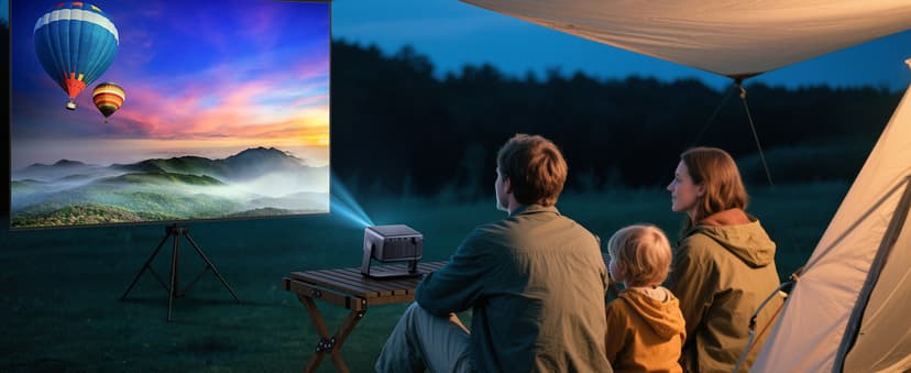 Goodee Viedo Projector With Wifi And Bluetooth, Smart Movie System/ Dolby Audio/ Auto Focus & Keystone Portable Projector, 4k Video Decode & 1080p Native For Home Theater / Outdoor