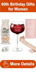 60th Birthday Gifts for Women Canvas Tote Bag Travel Gear, Unique 60 Years Old Gifts for Her Wife Sister Mom Aunt Friends, Vintage N60 Handbag & Cosmetic Bag & Back in 1965 Poster