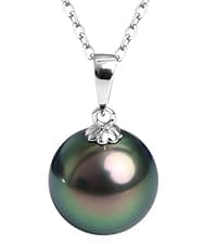 Gifts for Women Wife-Tahitian-Black-Pearl-Necklace-Gift for Wife Wedding Birthday Anniversary Jewelry-Mom Girlfriend Her Mothers Day Gifts for Mom Women Valentines Christmas Day