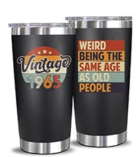 NewEleven 60th Birthday Gifts For Men Women - 1965 60th Birthday Decorations For Him Her - Turning 60 Year Old Gifts For Man, Woman, Mom, Dad, Wife, Husband - 20 Oz Tumbler