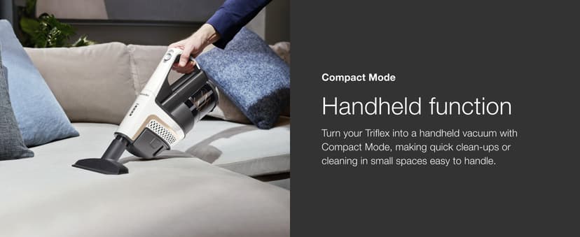 Miele Triflex HX2 Cordless Stick Vacuum Cleaner, 60 min runtime, Lotus White / Rose Gold