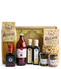 Mercato di Bellina Italian Food Gift Basket, La Cucina Italiana - A Vegan-Friendly, All-Natural Pasta Gift Basket, Gourmet Present for Foodies, Anniversary, Holiday or Celebration