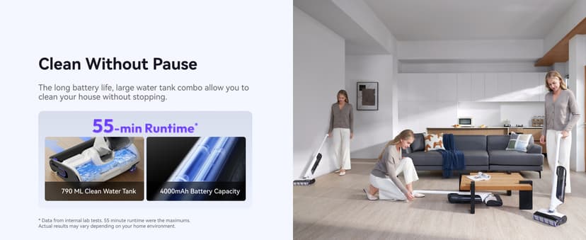 NARWAL S30 Wet Dry Vacuum Cleaner with 20000Pa Suction, 176°F Self-Cleaning, Heated Drying, Disposable Waste Bag, Tangle-Free, Cordless Vacuum Mop for Hard Floors & Edge Cleaning, Easy to Use