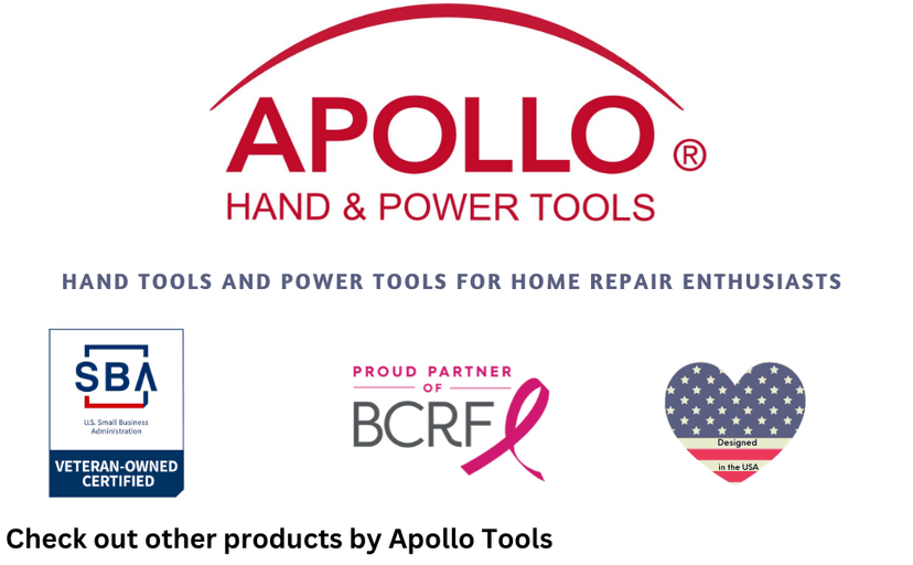 Apollo Tools Original 39 Piece General Household Tool Set in Toolbox Storage Case with Essential Hand Tools for Everyday Home Repairs, DIY and Crafts - Pink Ribbon - Pink - DT9706P