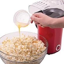 DASH Hot Air Popcorn Popper Maker with Measuring Cup to Portion Popping Corn Kernels + Melt Butter, 16 Cups - Aqua