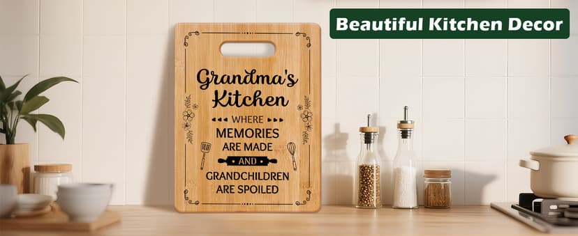 Grandma Gifts, Grandma Birthday Gifts, Unique Grandma Cutting Board, Best Christmas Birthday Mothers Day Gifts for Grandmother from Grandchildren