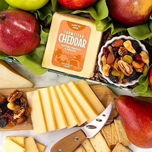 A Gift Inside Classic Fresh Fruit Basket Gift with Crackers, Cheese and Nuts for Holiday, Thank You, Birthday, Get Well, Anniversary, Corporate