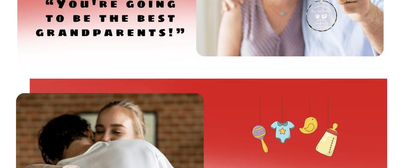 Grandparents Gifts - First Time Grandparents Gifts for Grandma, Grandpa - Baby Pregnancy Announcement Ornament for New Grandma - Grandpa to Be Ornaments 2026 - Ceramic Hanging Ornament