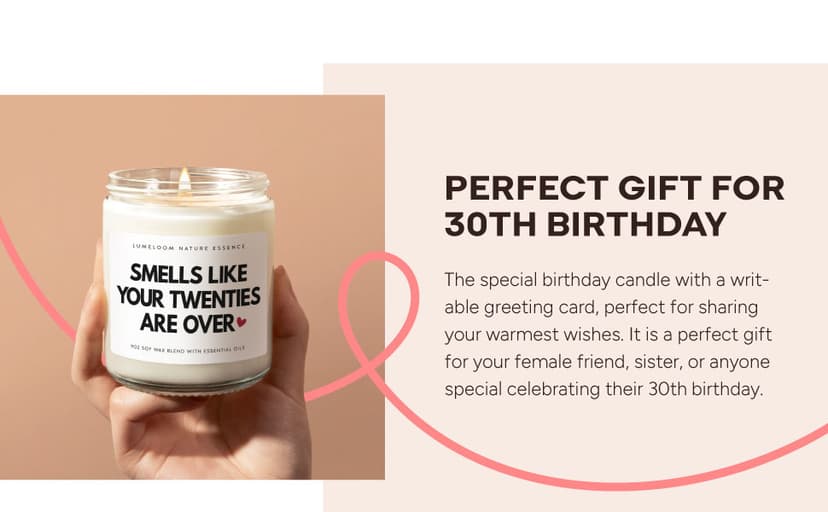 Funny 30th Birthday Gifts for Women Unique, 9oz Lavender Scented Soy Wax Candle, 1995, 30th Birthday Decorations for Her, Him, Women, Men, Wife, Sister, Friends, Daughter, Cool Gifts