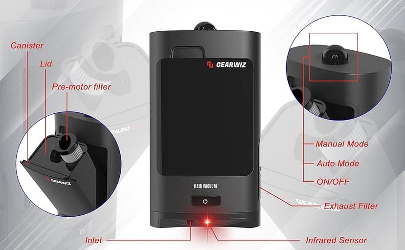 1400W Touchless Automatic Vacuum Dustpan – Motion Sensor Hands-Free Electric Dustpan for Pet Hair Dirt & Debris – Powerful and Energy Efficient Cleaning Solution for Home Kitchen & Office