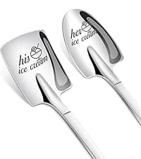 PRSTENLY Wedding Gifts for Couples 2025, 2 Pcs His and Hers Ice Cream Spoon Anniversary Engagement Gifts for Couple Him Her Boyfriend Girlfriend Graduation Christmas Birthday