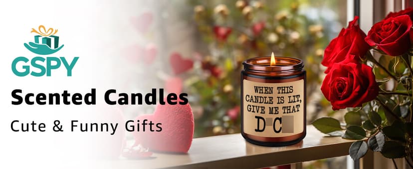 GSPY Scented Candle - Cute Gifts for Boyfriend - Bachelorette Gifts for Bride - Funny Christmas, Anniversary, Birthday, 5 Senses Presents for Him, Boyfriend, Husband, Men, Fiance, Couples, Women, Her