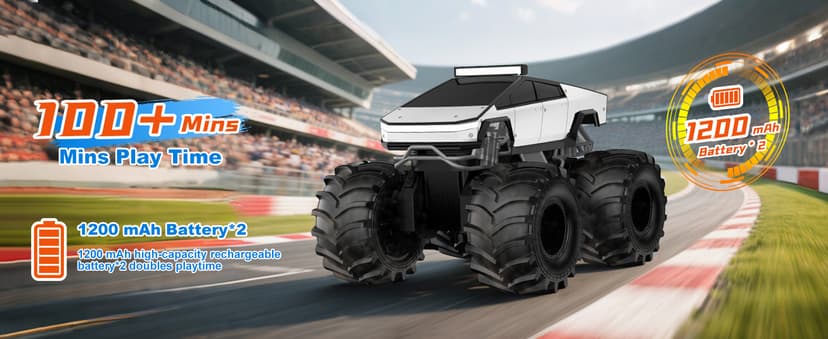 Amphibious Remote Control Car, 1:18 Monster Truck Toys for Boys RC Cars, 2.4 GHz Waterproof RC Trucks, 4WD All Terrain Off-Road Pickup, Kids Christmas Birthday Gifts Present Boys Girls Toys Ages 6+