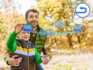 2025 Flying Orb Ball Toy,Cosmic Globe Boomerang Hover Ball Galactic Fidget Spinner, Hand Drone Orbit, Cool Toys Gift for 6 7 8 9 10+ Year Old Boys Girls Teens Outdoor Toys(Blue)