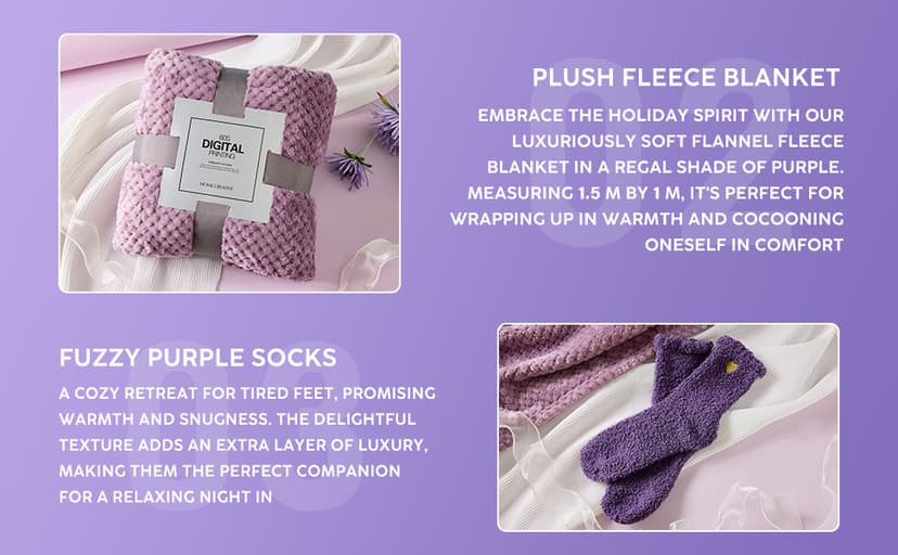 Birthday Gifts for Women, Self Care Get Well Soon Gifts, Lavender Relaxing Spa Gift Basket Care Package w Blanket, Valentines Mothers Day Christmas Gifts for Mom Grandma Wife Girlfriend Friends Sister