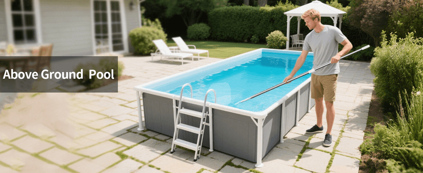 Rechargeable Pool Leaf Vacuum with Telescopic Pole, 83GPM Powerful Suction– Cordless Pool Skimmer for Inground & Above Ground Pools with 6.6Gal Leaf Catcher Bag for Heavy Debris Areas