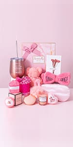 Birthday Gifts for Women,Gifts for Her Purple Gifts Basket for Women Lavender Relaxing Gift Set Self Care Package Unique Female Gift Ideas Birthday Presents Female Friendship Gifts