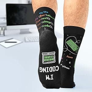 Funny Job Socks for Boss & Manager, Nerds, Programmers, Quilters – Christmas Gifts, Stocking Stuffers for Men & Women