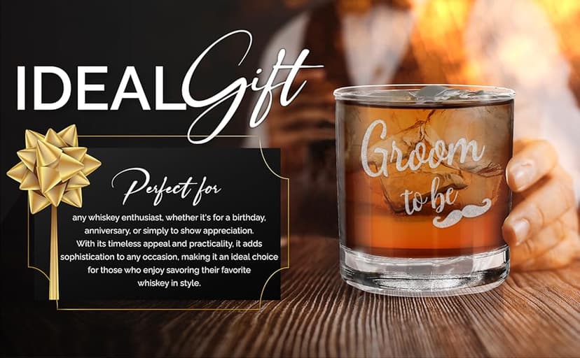 shop4ever Groom To Be Engraved Whiskey Glass 11 oz. Wedding Engagement Gift
