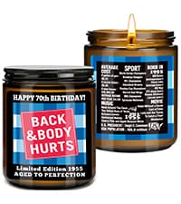 70th Birthday Gifts for Women Men, Happy 70 Year Old Birthday Gift Cutting Board for Her Him, Back In 1955 Birthday Decorations Woman Man Turning 70, 70th Cutting Board Birthday Favor