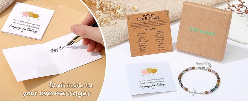 TONY & SANDY Christian Cross Bracelet for Women, Stocking Stuffers for Women, Confirmation Baptism Easter Gifts, Unique Gift for Friends Daughter Mom Sister in Christ on Birthday Christmas