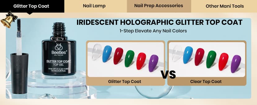 Beetles Gel Nail Polish Kit with U V Light -54 Pcs Gel Nail Kit Four Seasons Glow 32 Colors Set with Base Matte & Glossy Top Coat Soak Off Home Salon DIY Manicure Christmas Gifts for Women Teen Girls