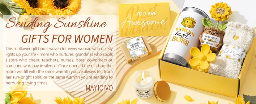 Bosses Day Gifts for Women Her, Cool Boss Lady Gifts for Women Female, Funny Thank You Birthday Christmas Bosses Appreciation Gift Set, Best Office Farewell Leaving Going Away Retirement Gift for Boss