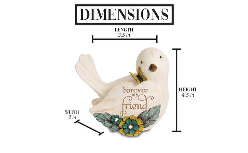 Pavilion Gift Company 41044 Simple Spirits Forever My Friend Bird Figurine, 3-1/2-Inch