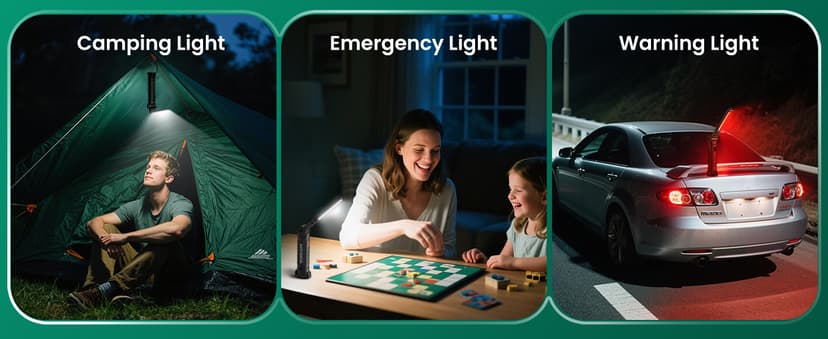 Coquimbo Christmas Stocking Stuffers White Elephant Gifts for Adults Men Him Dad, Rechargeable LED Work Light BBQ Grill Accessories Magnetic Flashlight, Mechanic Light Tools Mens Gifts (2 Pack Black)