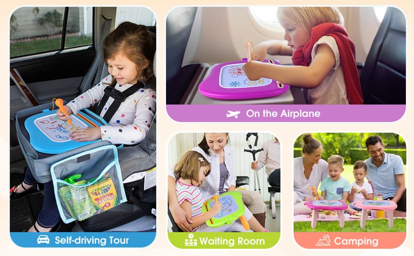 Smasiagon Magnetic Drawing Board for Kids, Toddler Toys for 1-2 Year Old Girl, Portable Doodle Board Pad Learning and Educational Toys for Ages 1 2 3 Year Old Baby Girl Birthday Gift(Pink)