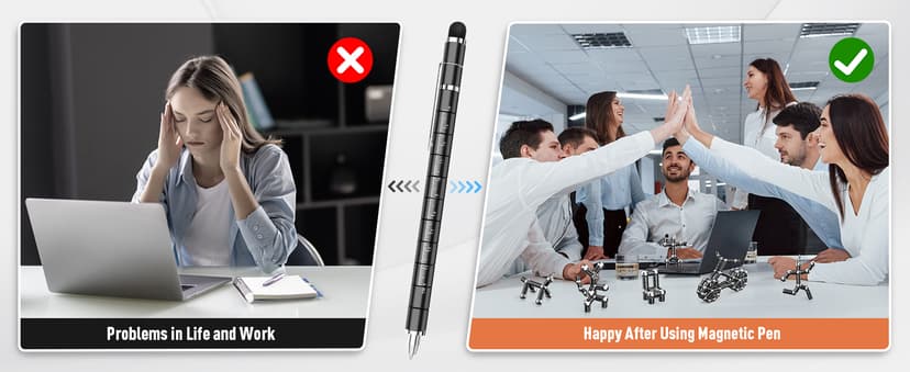 Gifts for Men Fidget Pen, Stocking Stuffers for Teens, White Elephant Gifts for Adults, Anniversary Birthday Gift for Men Him Husband Teenage Boy Brother, Mens Gift for Christmas Multifunction Pen