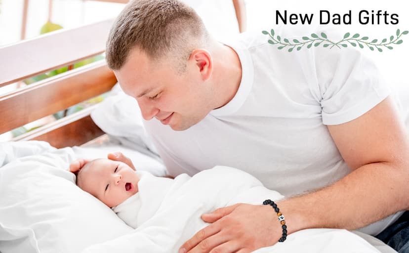 TONY & SANDY First Time Dad Gifts, Daddy to be Bracelet, New Dad Gifts for Men on Father's Birthday Christmas