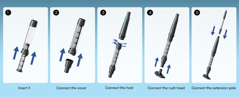 Handheld Spa Hot Tub Vacuum- Cordless Small Above Ground Pool Cleaner with 2 Brush Heads, 90 Mins Running Time, 12 Gallons/Min Powerful Suction, Ideal for Cleaning Debris and Sand Underwater, Black