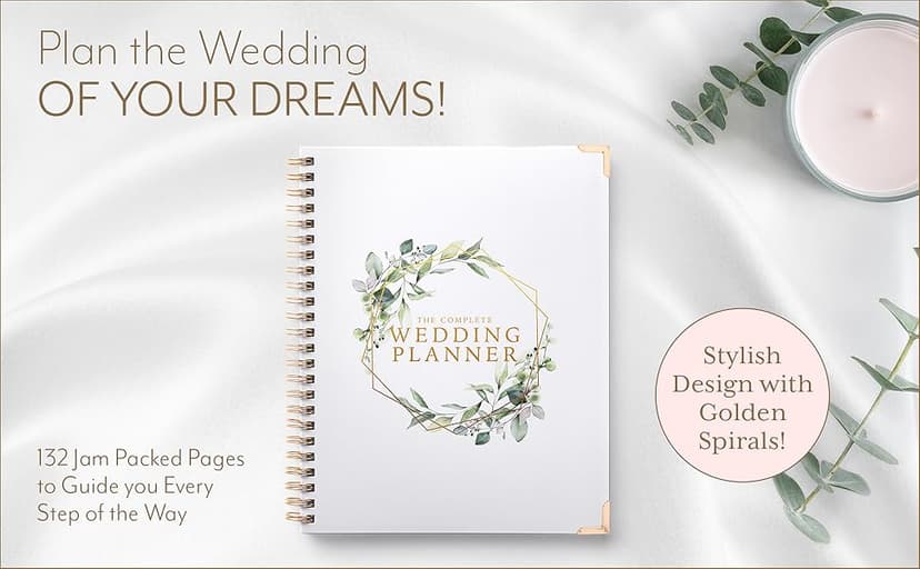 Your Perfect Day Wedding Planner Book and Organizer - Wedding Planner Book - Bridal Planning Binder with Countdown Calendar - Bride Gifts - (FLORAL)